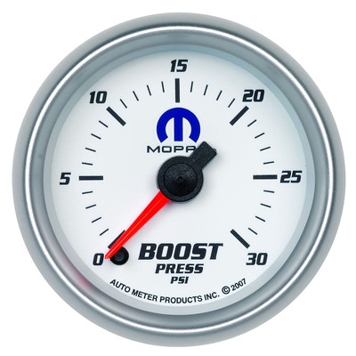 MOPAR	77060060 Electric Boost Gauge 2-1/16" White Face MOPAR	77060060 Electric Boost Gauge 2-1/16" White Face