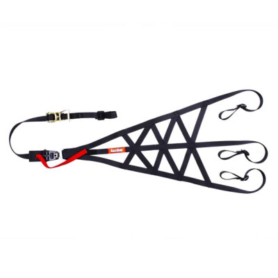 RaceQuip 828998RQP Right Side Triangle Roll Cage Net with Quick Release SFI 37.1 Black 24" H x 46" W