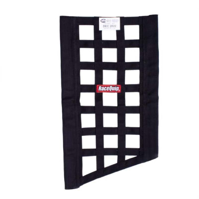 RaceQuip 829535RQP Ribbon Style Funny Car Window Net SFI 27.1 Black 22" to 18" H x 12" W