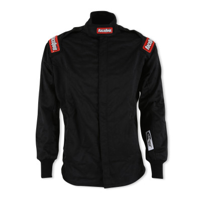 RaceQuip 91619059RQP Nomex Multi-Layer Fire Suit Jacket Chevron Black Large RaceQuip 91619059RQP Nomex Multi-Layer Fire Suit Jacket Chevron Black Large