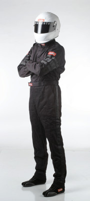 RaceQuip 110002RQP One-Piece Single-Layer Fire Suit Black Small
