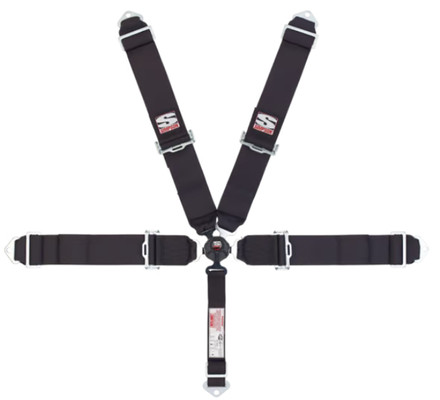 Simpson 29110BKR1X 5 Point Rotary 3" Camlock Harness Bolt-On Ends SFI 16.1 Pull Down 55" Black