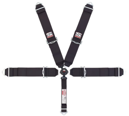 Simpson 29400BKR1X 5 Point Rotary 2" Camlock Harness Bolt-On Ends SFI 16.1 Pull Down 55" Black