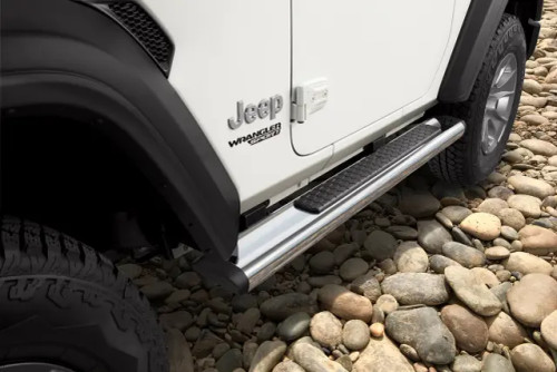 MOPAR 82215328AB Tubular Side Steps Black for 18-24 Jeep Wrangler