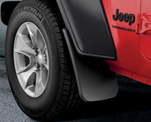 MOPAR 82215332AC Front Splash Guards for 18-25 Jeep Wrangler JL & 20-25 Gladiator JT Non-Rubicon