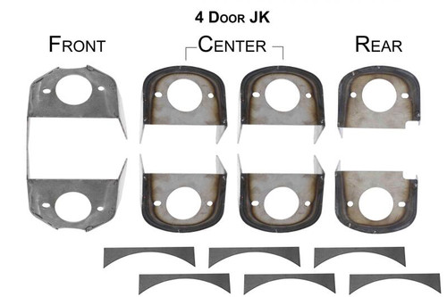 Rust Buster RB5057 Center Frame Body Mounts for 07-18 Jeep Wrangler Unlimited JK