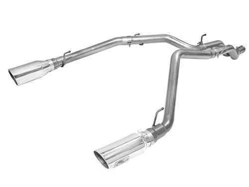 aFe Power 49-42045-P Large Bore-HD 3" 409 Stainless Steel DPF-Back Exhaust System 5" Polished Tips for 14-18 RAM 1500 3.0L EcoDiesel