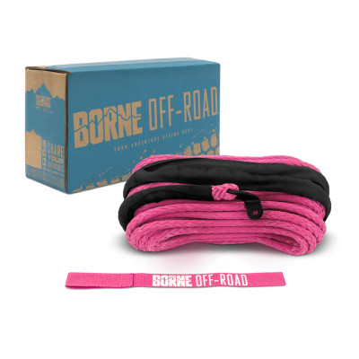 Borne Off-Road BNWN-SR-38-85PK Synthetic Rope 3/8" x 85' Pink