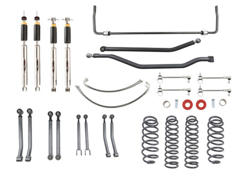 Belltech 153201HKP 4" Lift Kit with Trail Performance Plus Shocks & Rear Sway Bar for 07-18 Jeep Wrangler Unlimited JK