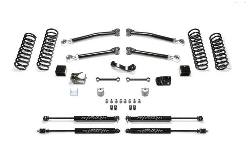 Fabtech K4089M 3" Trail Lift Kit with Stealth Shocks for 07-18 Jeep Wrangler JK 2-Door