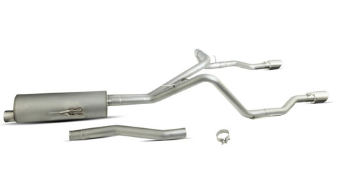 Gibson 617410 Dual Split Cat-Back Performance Exhaust Stainless Tips for 20-25 Jeep Gladiator JT 3.6L