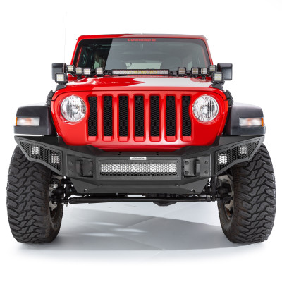 Go Rhino 331200T Rockline Full Width Front Bumper for 07-18 Jeep Wrangler JK, 18-25 JL & 20-25 Gladiator JT