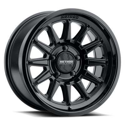 Method MR323790121338N 323 Standard 17x9 5x4.5 3.47" Backspace Gloss Black Wheel for 84-06 Jeep Cherokee XJ, Comanche MJ, Grand Cherokee ZJ, Wrangler YJ & TJ