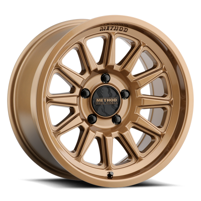 Method MR323790501538N 17x9 5x5 3.47" Backspace Gloss Method Bronze Wheel for 07-25 Jeep Wrangler JK, JL & Gladiator JT