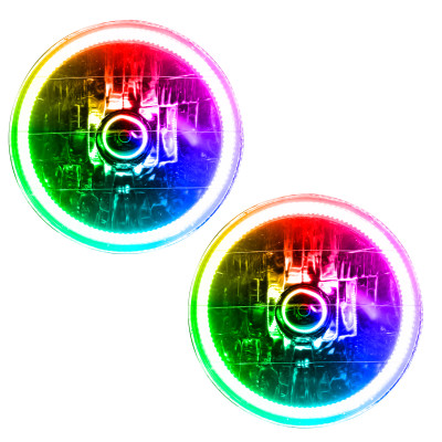 Oracle 7081-334 Pre-Assembled Halo Headlights ColorSHIFT for 97-06 Jeep Wrangler TJ & Unlimited