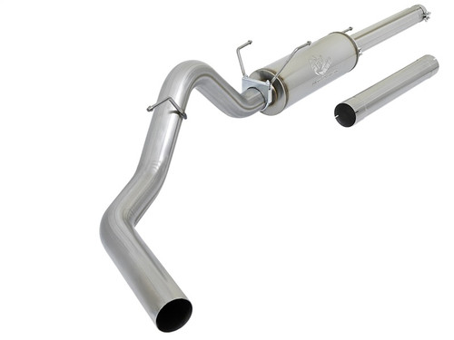 aFe Power 49-12005 LARGE Bore-HD 4" 409 Stainless Steel Cat-Back Exhaust System without Tip for 03-04 Dodge Ram 2500/3500 5.9L Cummins