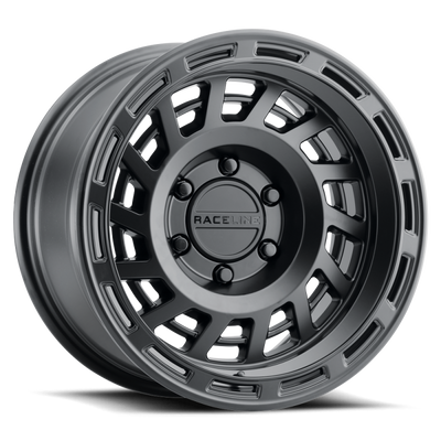 Raceline 957B-79050-12 957BS Halo Satin Black 17x9 5x5 4.52" Backspace Wheel for 07-25 Jeep Wrangler JK, JL & Gladiator JT