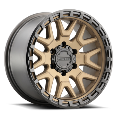 Raceline 953BZ-79050-12 953BZ Krank Bronze 17x9 5x5 4.52" Backspace Wheel for 07-25 Jeep Wrangler JK, JL & Gladiator JT