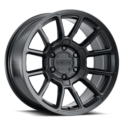 Raceline 950B-68012-00 950B Gauge Satin Black 16x8 5x4.5 4.5" Backspace Wheel for 84-06 Jeep Cherokee XJ, Comanche MJ, Grand Cherokee ZJ, Wrangler YJ & TJ