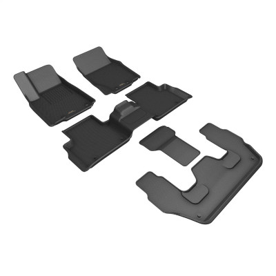 3D MAXpider L1JP02701509 Kagu All-Weather Perfect Fit Front, Rear & 3rd Row Floor Liners for 21-25 Jeep Grand Cherokee L 6 Seat without Console 
