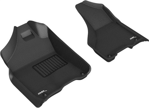 3D MAXpider L1DG02011509 Kagu All-Weather Perfect Fit Front Floor Liners for 12-24 RAM 1500 Classic & 12-18 2500/3500 Crew/Mega Cab with Dual Retention Posts