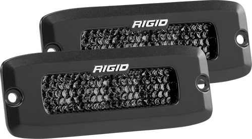 Rigid Industries 925513BLK SR-Q PRO Spot Diffused Midnight LED Lights Flush Mount