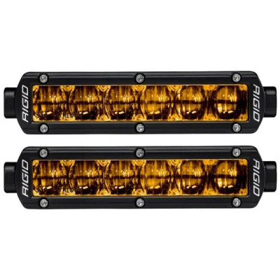 Rigid Industries 906704 SR-Series 6" SAE Fog LED Lights Selective Yellow