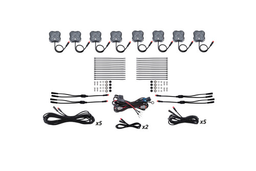 Diode Dynamics DD7744 Stage Series RGBW Rock Light Installer Kit 8-Pack