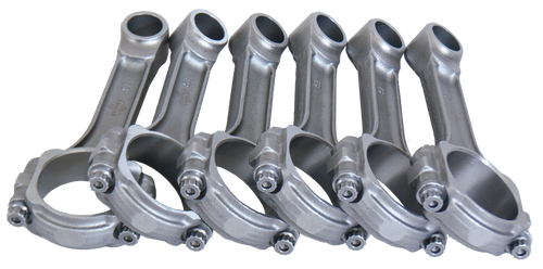 Eagle SIR-6123JB 6.123" 5140 Steel I-Beam Connecting Rod Set 3/8" ARP 8740 Bolts Bushing Pins for Jeep 4.0L