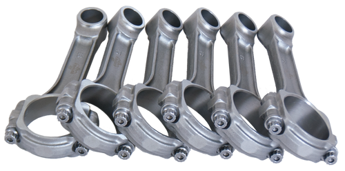 Eagle SIR-6123JP 6.123" 5140 Steel I-Beam Connecting Rod Set 3/8" ARP 8740 Bolts Press Fit Pins for Jeep 4.0L
