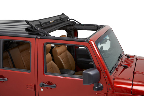 Bestop 52453-17 Sunrider For Hardtop Premium Black Twill for 07-18 Jeep Wrangler JK