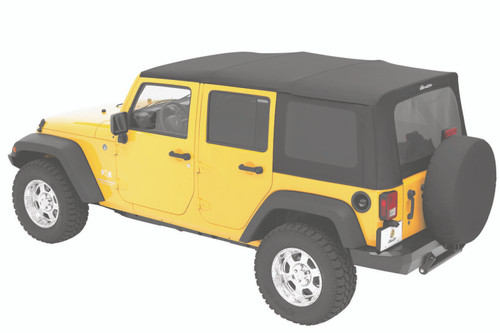 Bestop 79147-35 OEM Replace-A-Top with Tinted Windows Black Diamond Sailcloth for 10-18 Jeep Wrangler Unlimited JK