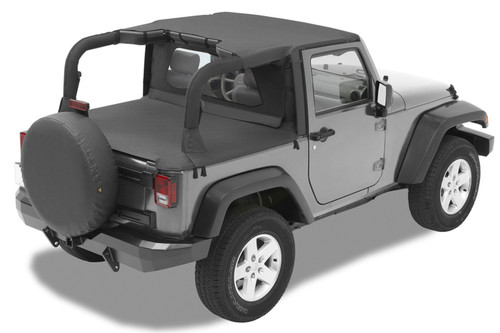 Bestop 07-09 Jeep Wrangler JK 2-Door Header Targa Bikini (Black Diamond)