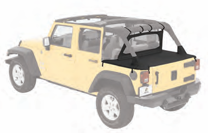 Bestop 90031-35 Duster Deck Black Diamond for 07-18 Jeep Wrangler Unlimited JK