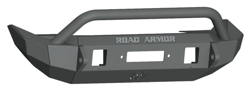 Road Armor 5182F4B Stealth Front Mid Width Winch Bumper with Tubular Pre-Runner Guard for 18-26 Jeep Wrangler JL & 20-26 Gladiator JT