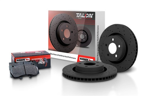 Hawk HKC4202.194B Rear Talon Street Rotors & HPS 5.0 Brake Pads for 12-21 Jeep Grand Cherokee SRT8, SRT 392, Trackhawk, 18-24 Durango SRT 392, 2021 & 23-26 SRT Hellcat