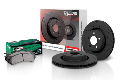 Hawk HKC4202.194Y Rear Talon Street Rotors & LTS Brake Pads for 12-21 Jeep Grand Cherokee SRT8, SRT 392, Trackhawk, 18-24 Durango SRT 392, 2021 & 23-26 SRT Hellcat