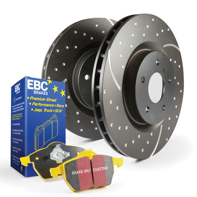 EBC S5KF1753 S5K Yellostuff Brake Pad & GD Rotor Front Kit for 11-23 Challenger, Charger, 300 3.6L & 5.7L HEMI