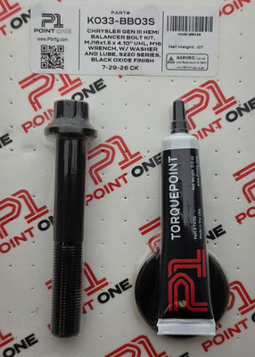 P1 High Strength S220 Crankshaft Bolt for Hellcat, Demon, Redeye, Trackhawk & TRX 6.2L HEMI