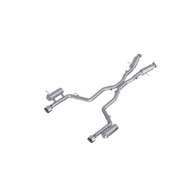 MBRP S51093AL ARMOR Pro Street Profile Cat-Back Exhaust Dual Rear Exit Polished Tips for 11-26 Durango 3.6L