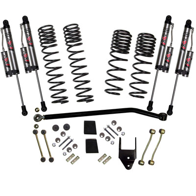 Skyjacker JL37EBKXLT 3.75" Dual Rate Long Travel Suspension Lift Kit with ADX 2.0 Remote Reservoir Shocks for 21-25 Jeep Wrangler JL 4xe non-Rubicon