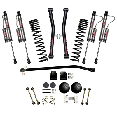 Skyjacker G350RKXLT 3.5" Front 2" Rear Dual Rate Long Travel Coil Spring Lift Kit with ADX 2.0 Remote Reservoir Shocks for 20-26 Jeep Gladiator JT 3.6L Rubicon