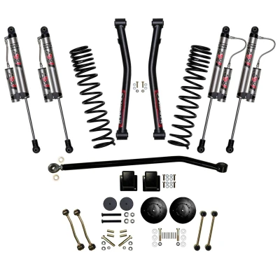 Skyjacker G350KXLTD 3.5" Front 2" Rear Dual Rate Long Travel Coil Spring Lift Kit with ADX 2.0 Remote Reservoir Shocks for 20-26 Jeep Gladiator JT 3.02L EcoDiesel non-Rubicon
