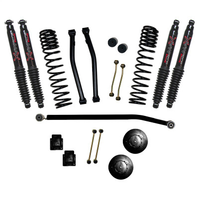 Skyjacker G350RPBLTD 3.5" Front 2" Rear Dual Rate Long Travel Coil Spring Lift Kit with Black MAX Shocks for 20-26 Jeep Gladiator JT 3.0L EcoDiesel Rubicon