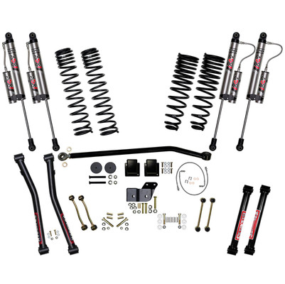 Skyjacker G452KXLT 4.5" Front 3" Rear Dual Rate Long Travel Coil Spring Lift Kit with ADX 2.0 Remote Reservoir Shocks for 20-26 Jeep Gladiator JT 3.6L non-Rubicon