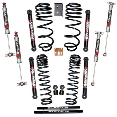 Skyjacker TJ251K-M 2.5" Dual Rate Long Travel Coil Spring Lift Kit with Standard Lower Control Arms with M95 Monotube Shocks for 97-02 Jeep Wrangler TJ