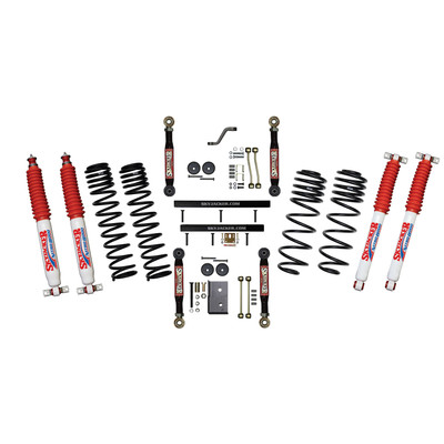 Skyjacker TJ401BPHLTX 4" Dual Rate Long Travel Coil Spring Lift Kit with Flex Lower Control Arms with Hydro 7000 Shocks for 97-02 Jeep Wrangler TJ