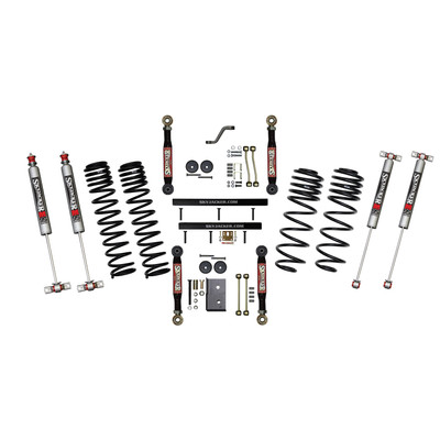 Skyjacker TJ403BPMLTX 4" Dual Rate Long Travel Coil Spring Lift Kit with Flex Lower Control Arms with M95 Monotube Shocks for 03-06 Jeep Wrangler TJ & Unlimited