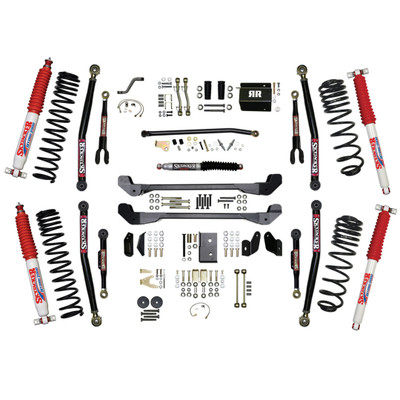 Skyjacker TJ60RR2LTK-H 6" Dual Rate Long Travel Rock Ready Series 2 Long Arm Lift Kit with Hydro 7000 Shocks for 97-06 Jeep Wrangler TJ