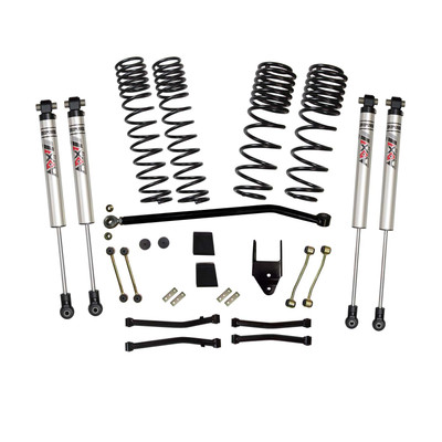 Skyjacker JL45EBKXMLT 4.5" Dual Rate Long Travel Lift Kit with ADX M2.0 Shocks for 21-25 Jeep Wrangler JL 4xe non-Rubicon